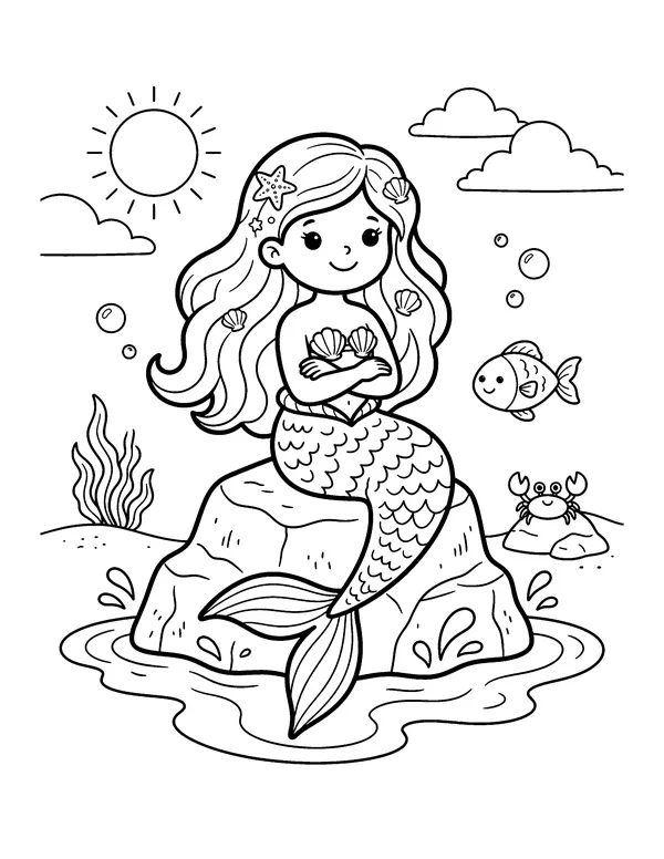 Mermaid coloring pages