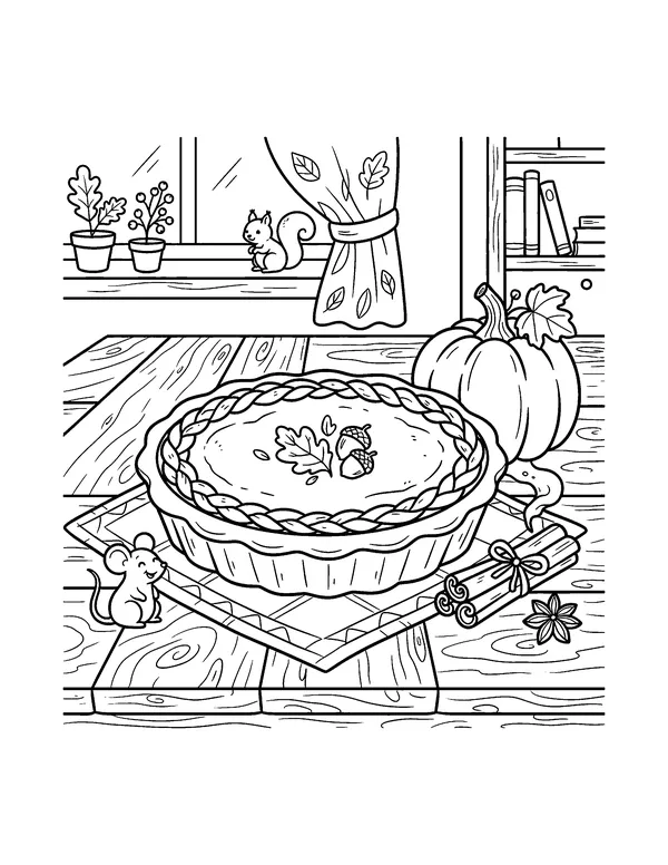 Pumpkin Pie coloring page