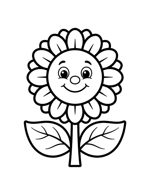 Sunflower coloring pages